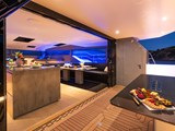 MC63p aft deck view into saloon